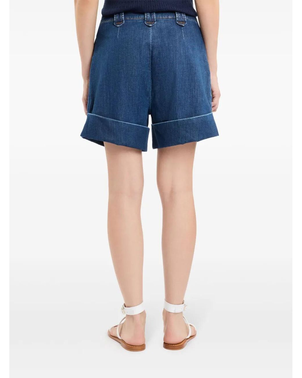 Fay Blue Denim Shorts