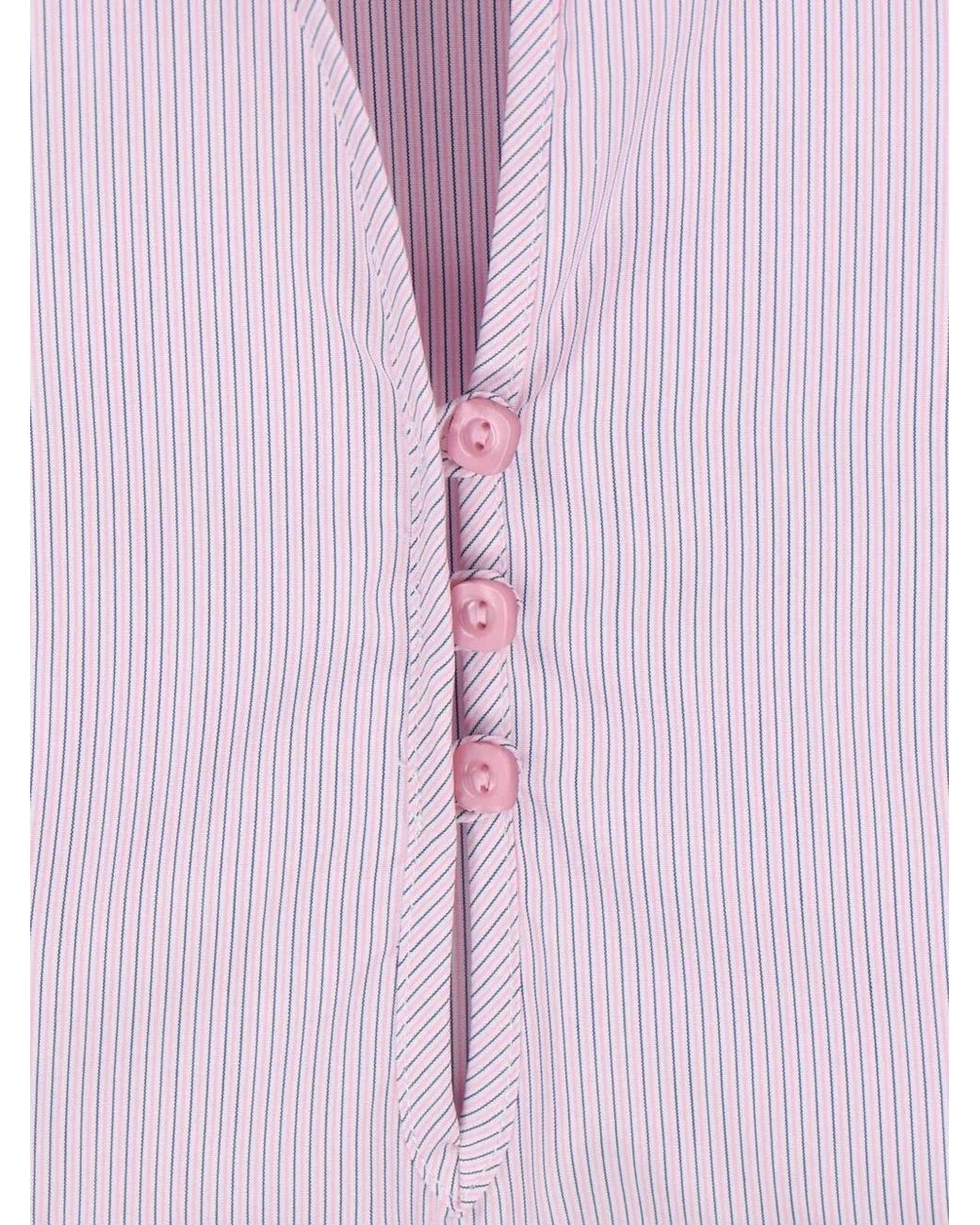 Seafarer Pink Striped Ruffled Shirt