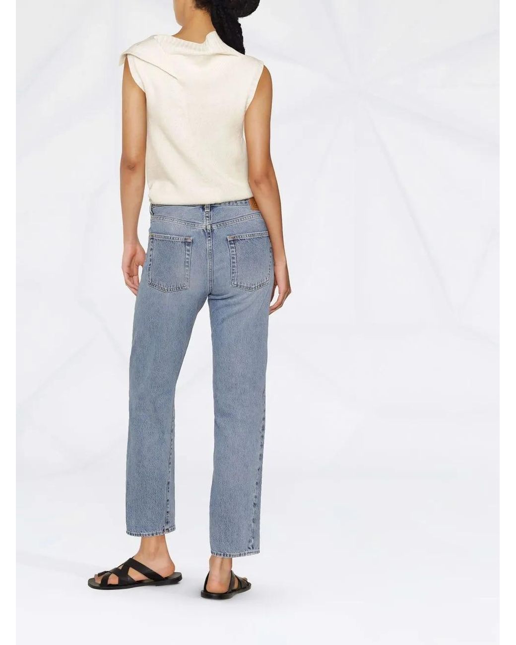 Totême  Blue Twisted Seam Denim Jeans