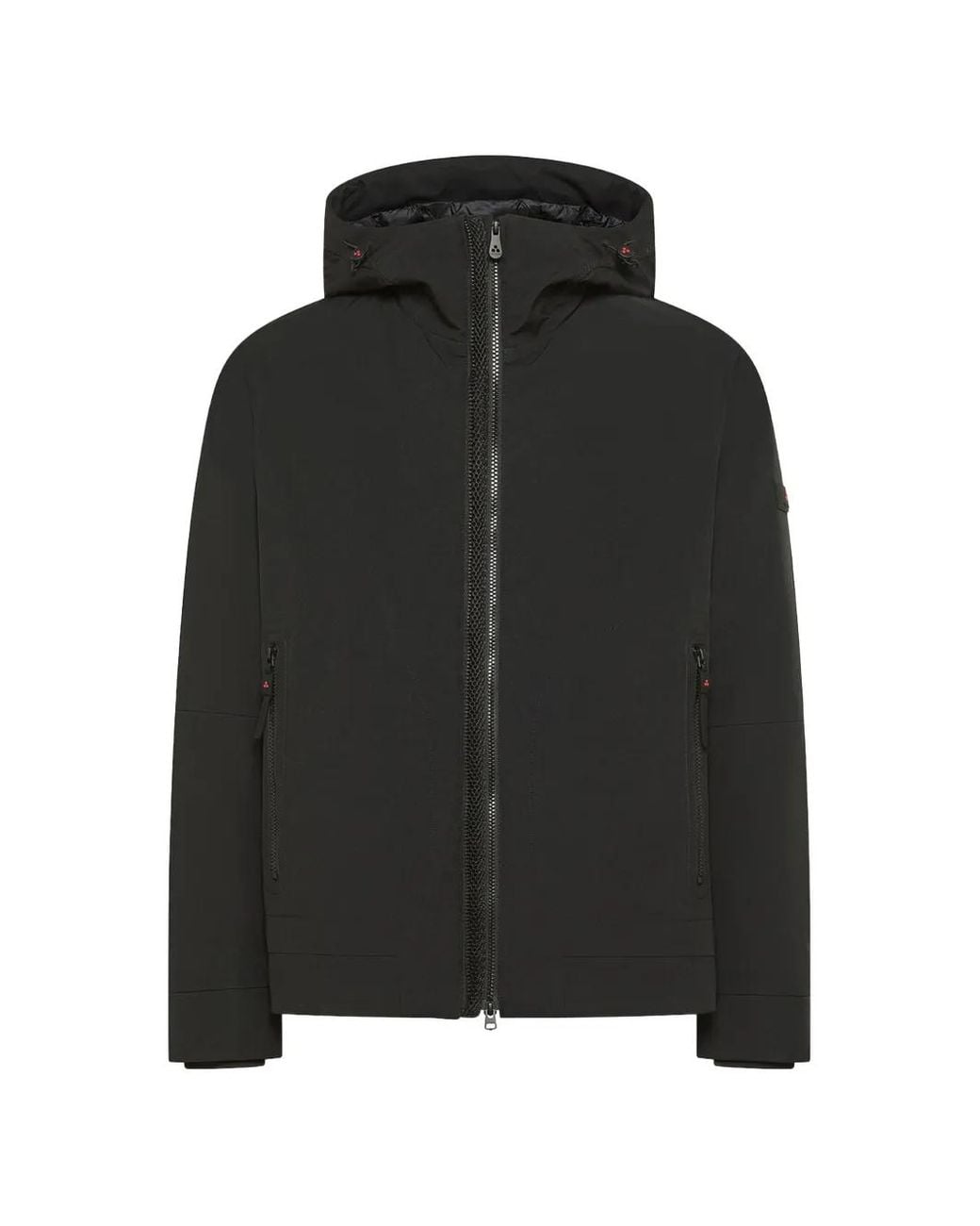 Peuterey Black Zip-Up Hooded Jacket for men