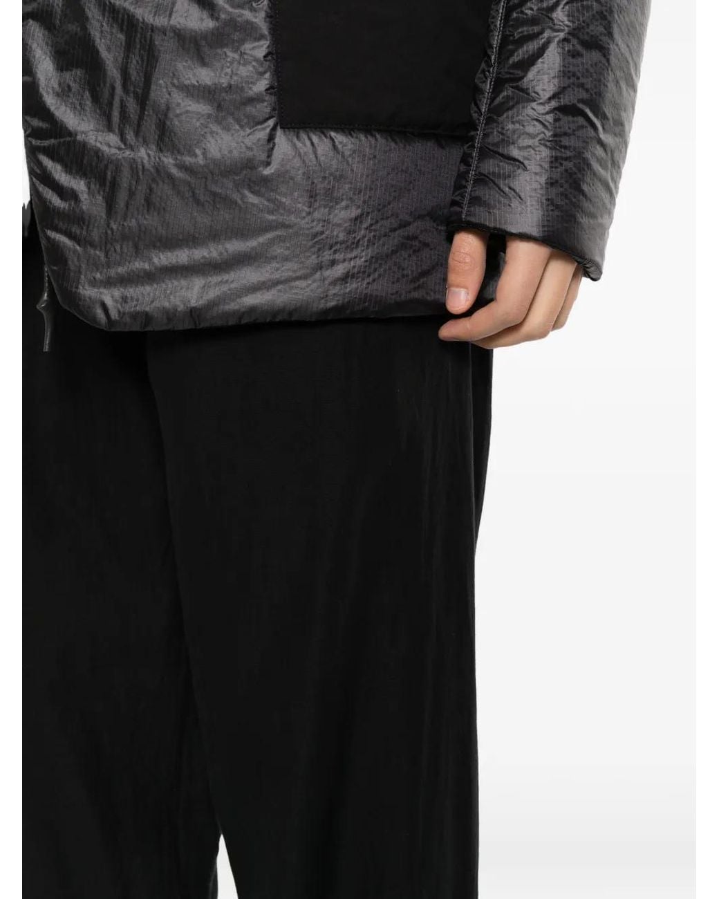 Nude:mm Black Elasticated Drawstring Trousers for men