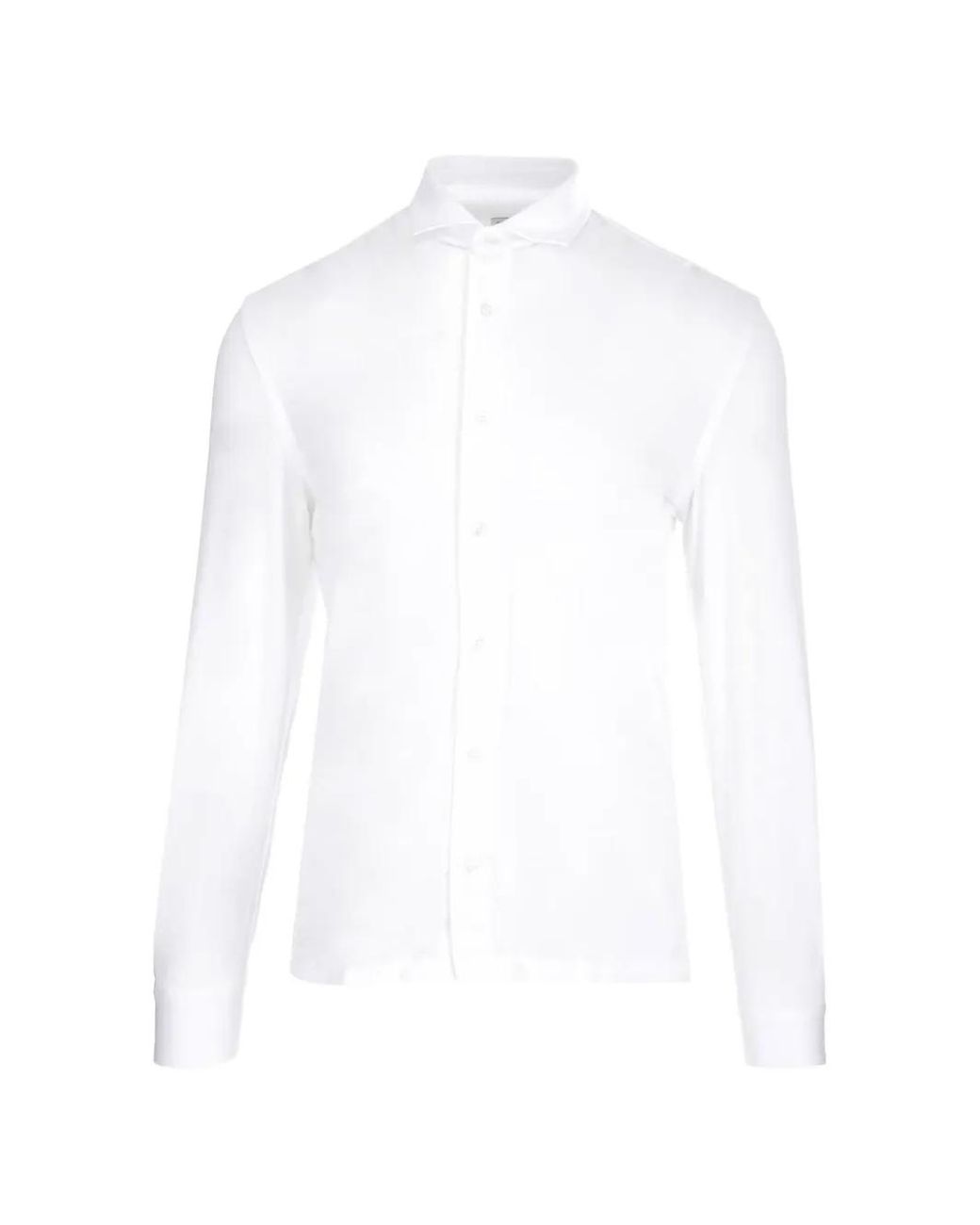 Barba Napoli White Cotton Shirt for men