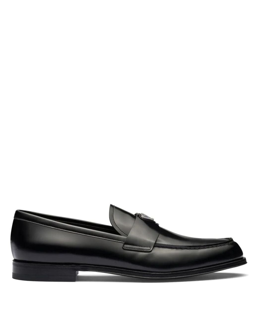 Mocasines Con Efecto Cepillado Prada de hombre de color Black