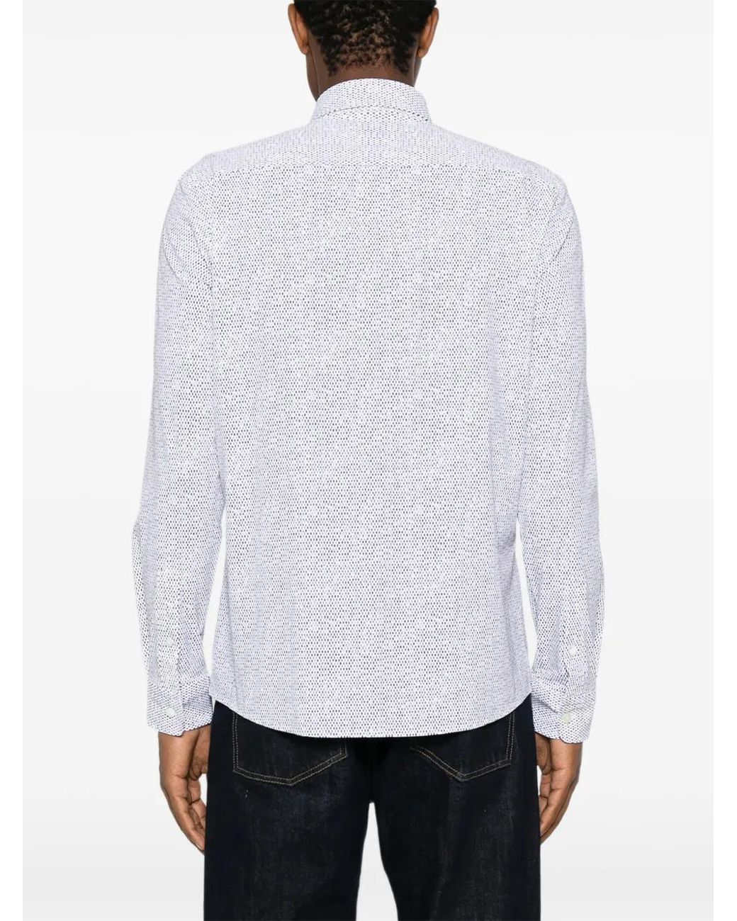Boss White Slim-Fit Performance Shirt for men