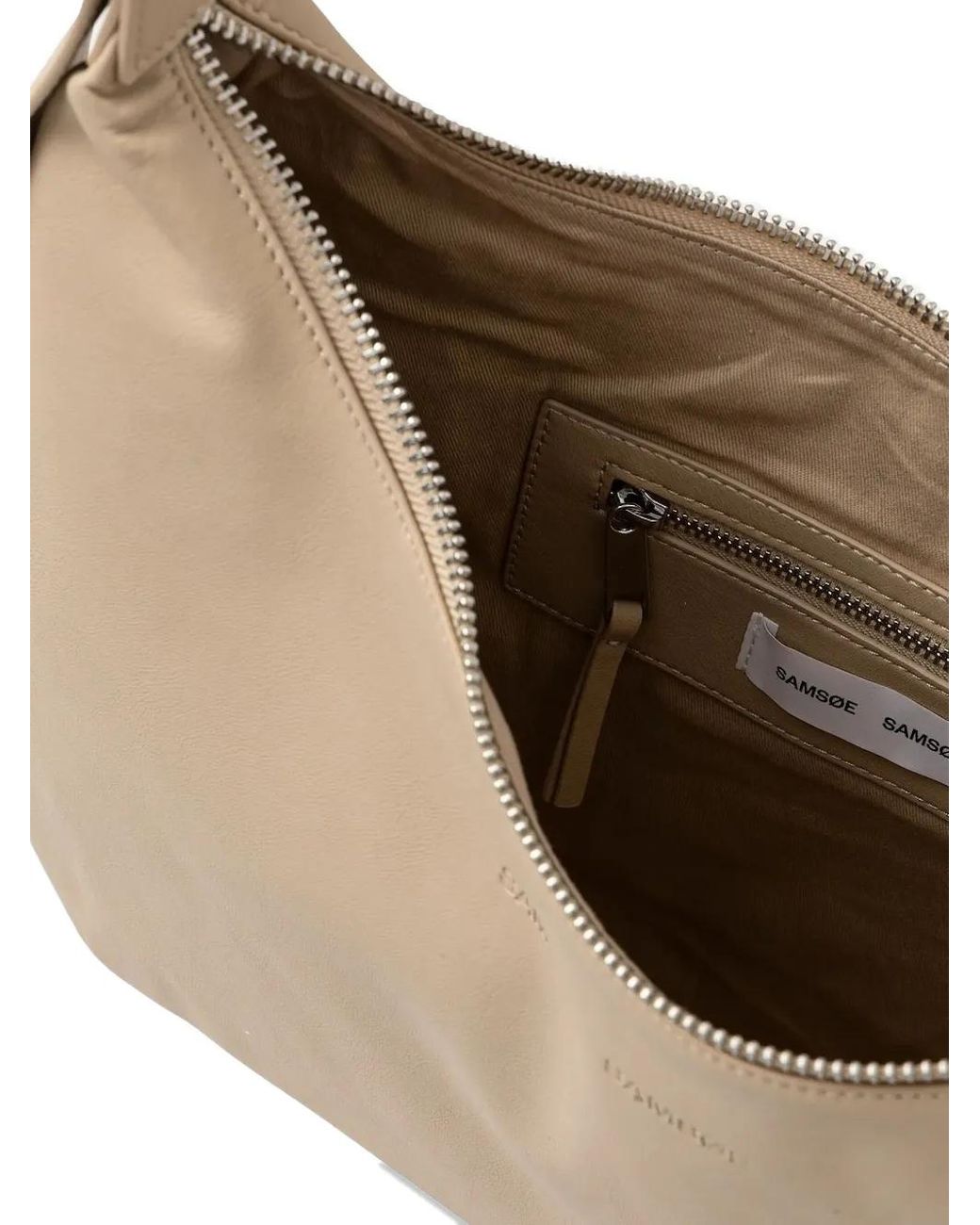 Borsa A Spalla Con Zip di Samsøe & Samsøe in Natural