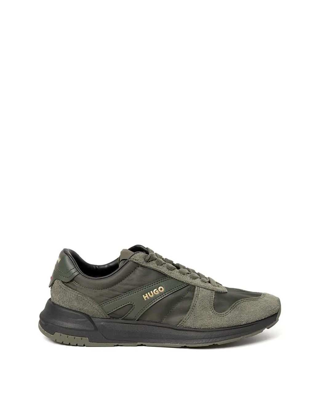 Sneakers Con Inserti E Logo di HUGO in Green da Uomo
