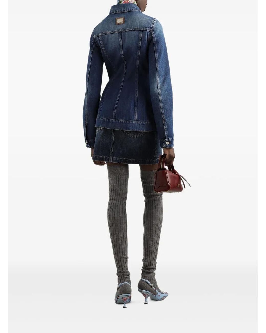 Dolce & Gabbana Blue A-Line Denim Jacket