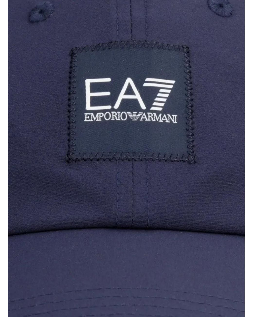EA7 Blue Logo-Patch Baseball Cap