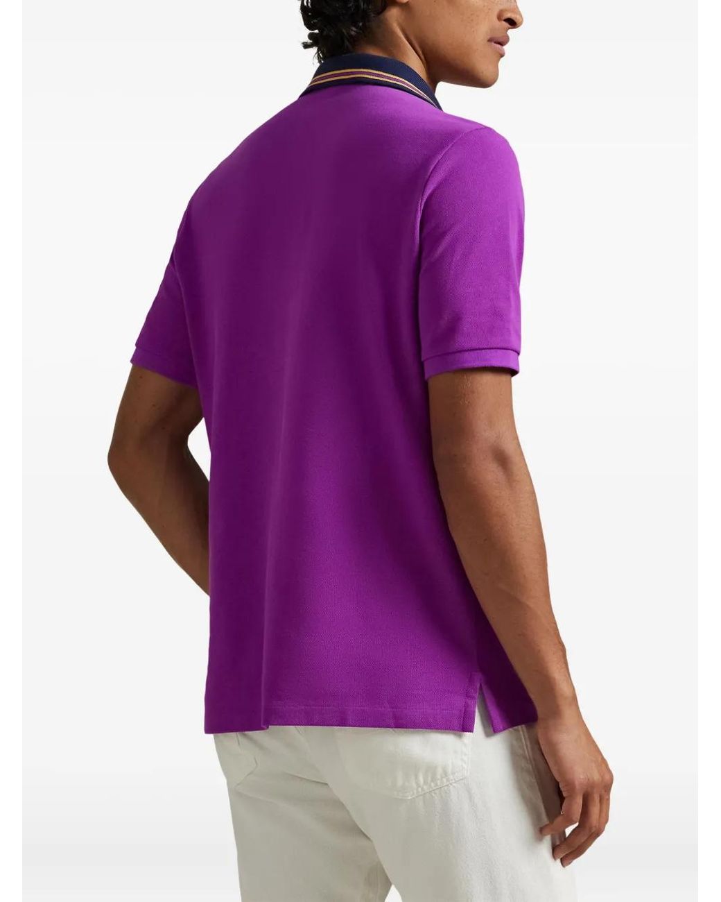 Polo Ralph Lauren Purple Embroidered Polo Shirt for men