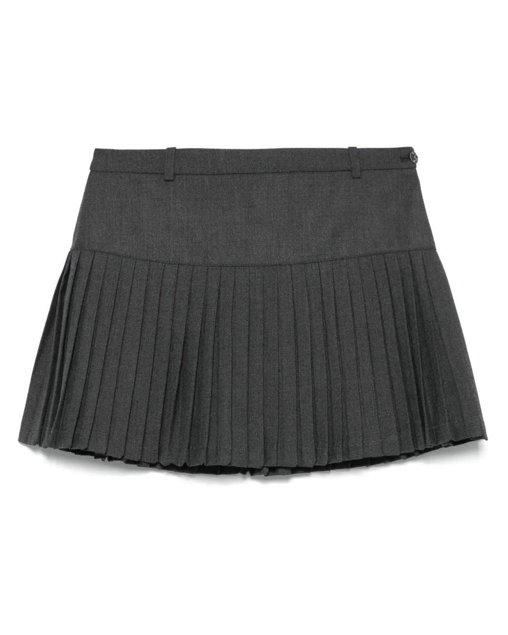 MARINE SERRE Mini-Plooirok in het Black