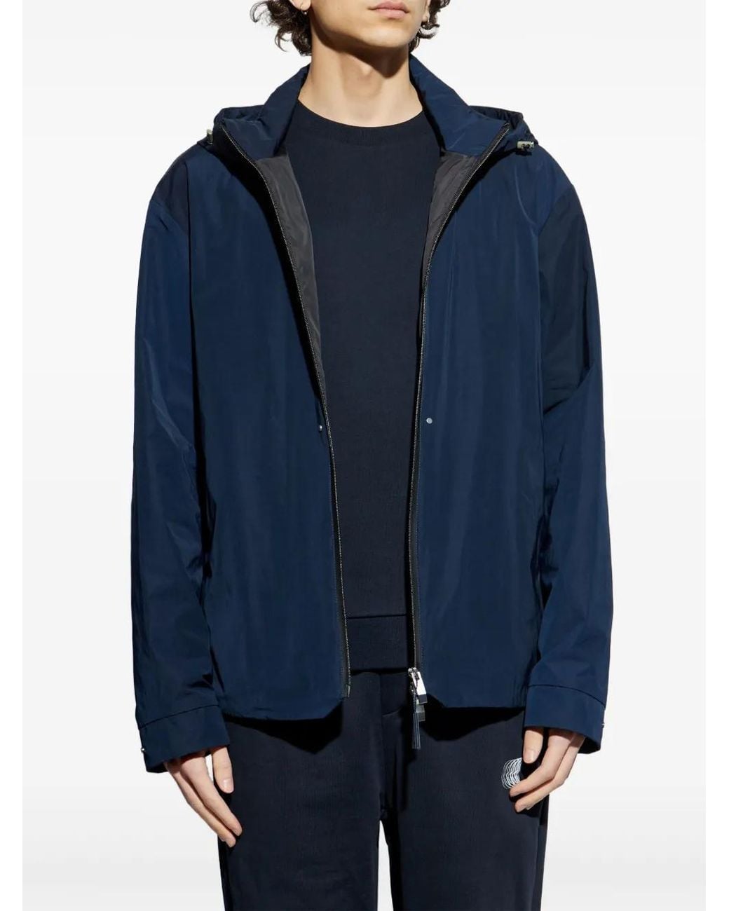 Moncler Blue Lacha Hooded Jacket for men