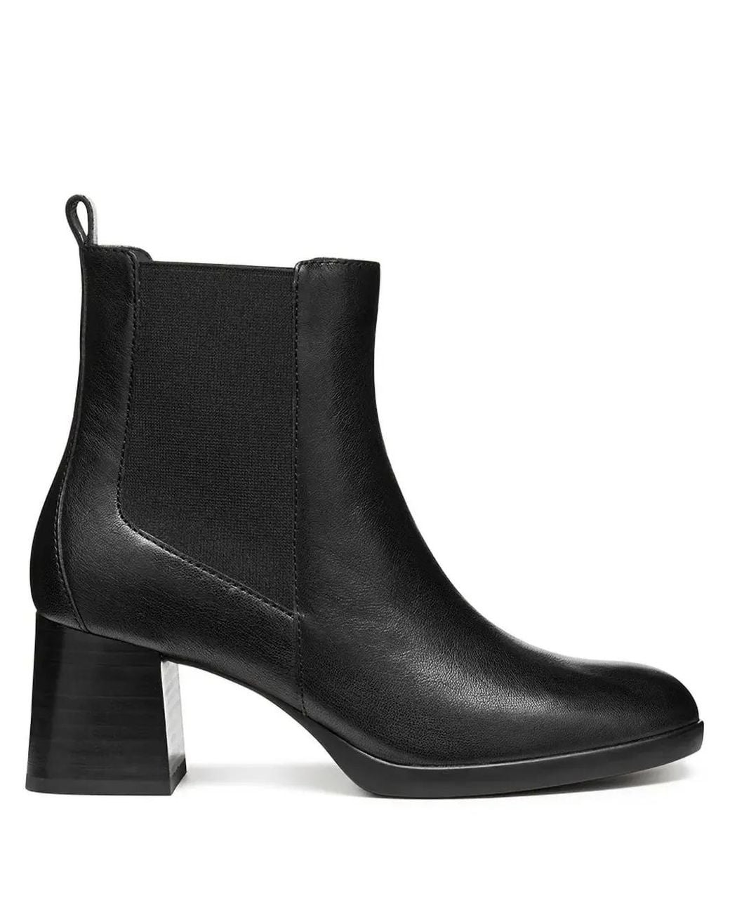 Geox Black Bottines Walk Pleasure 55 À Talon Épais 60 Mm
