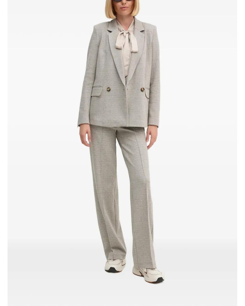 Ouí Natural Houndstooth Trousers