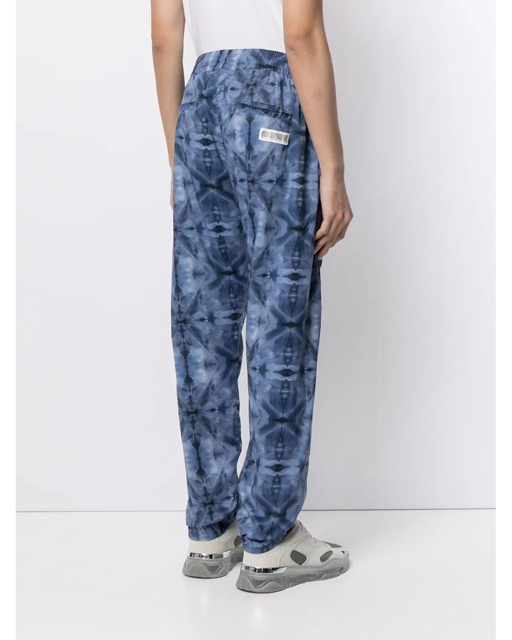 Mostly Heard Rarely Seen Blue Kaleidoscope Zipped Jogging Trousers for men