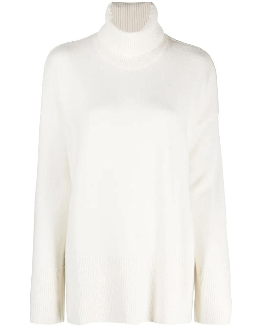 P.A.R.O.S.H. White Drop-Shoulder Crew-Neck Jumper