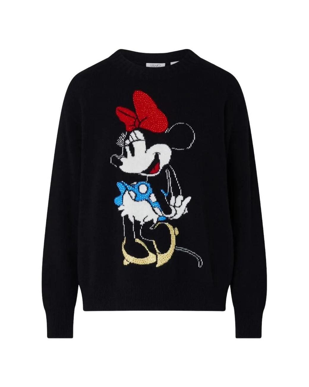 Liu Jo Blue Mrs Mouse Wool Jacquard Sweater
