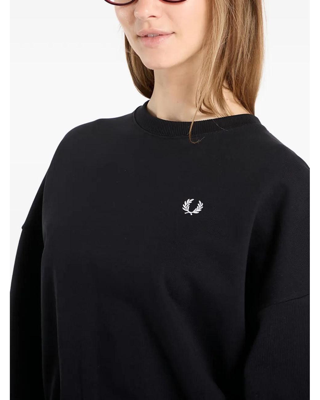 Fred Perry Black Crew-Neck Sweater