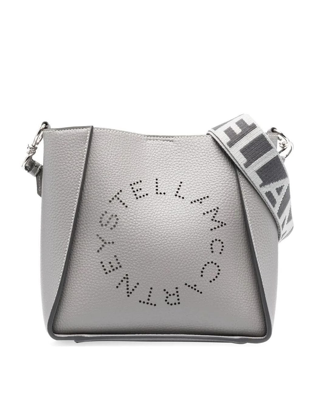 Stella McCartney Gray Stella Logo Mini Crossbody Bag