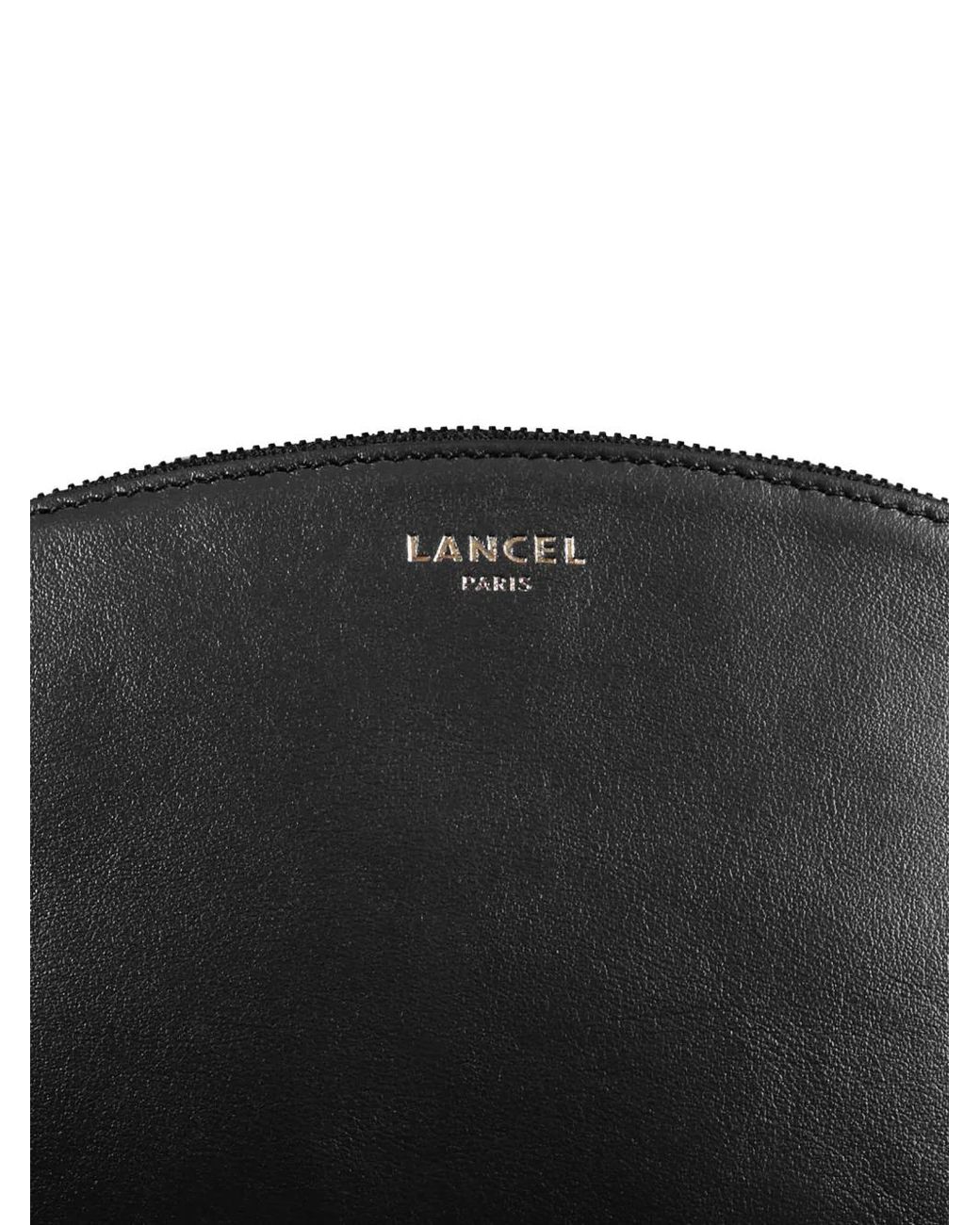 Lancel Black Origami Zip Clutch Bag