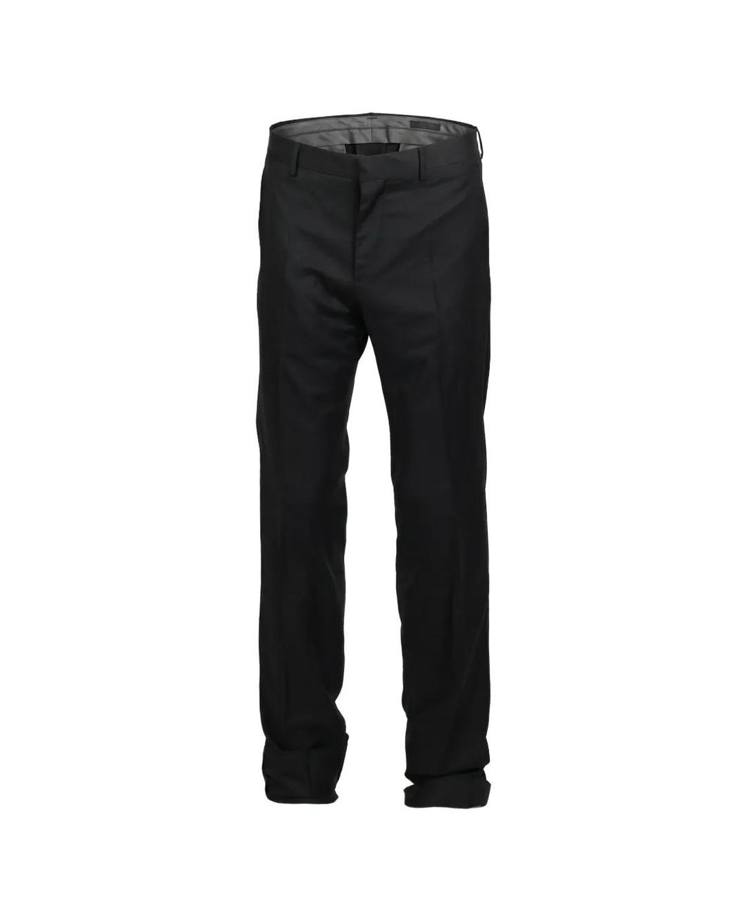 Valentino Garavani Black Cuffed-Hem Trousers