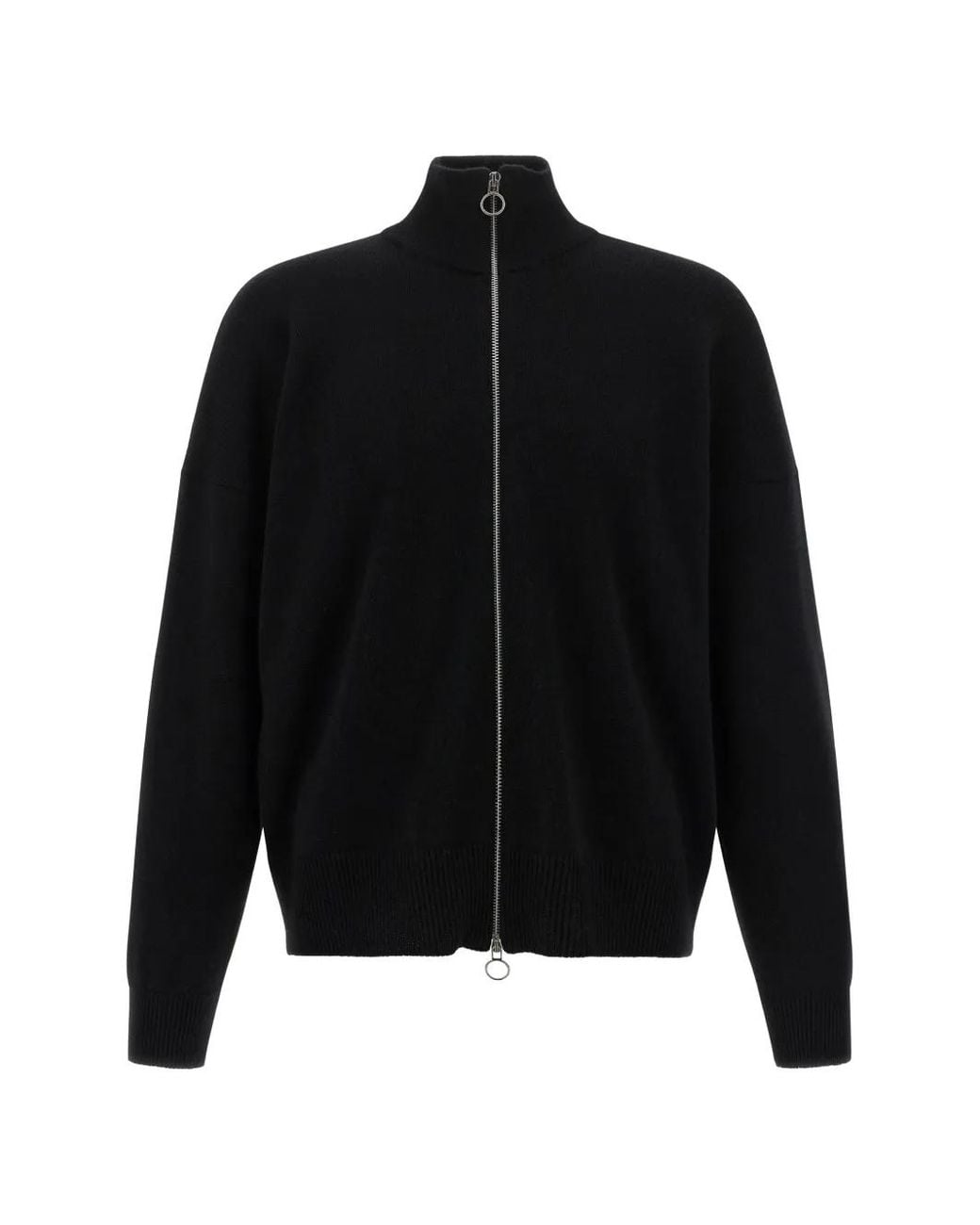 LARMERI STUDIO Black Camionair Zip-Up Cardigan
