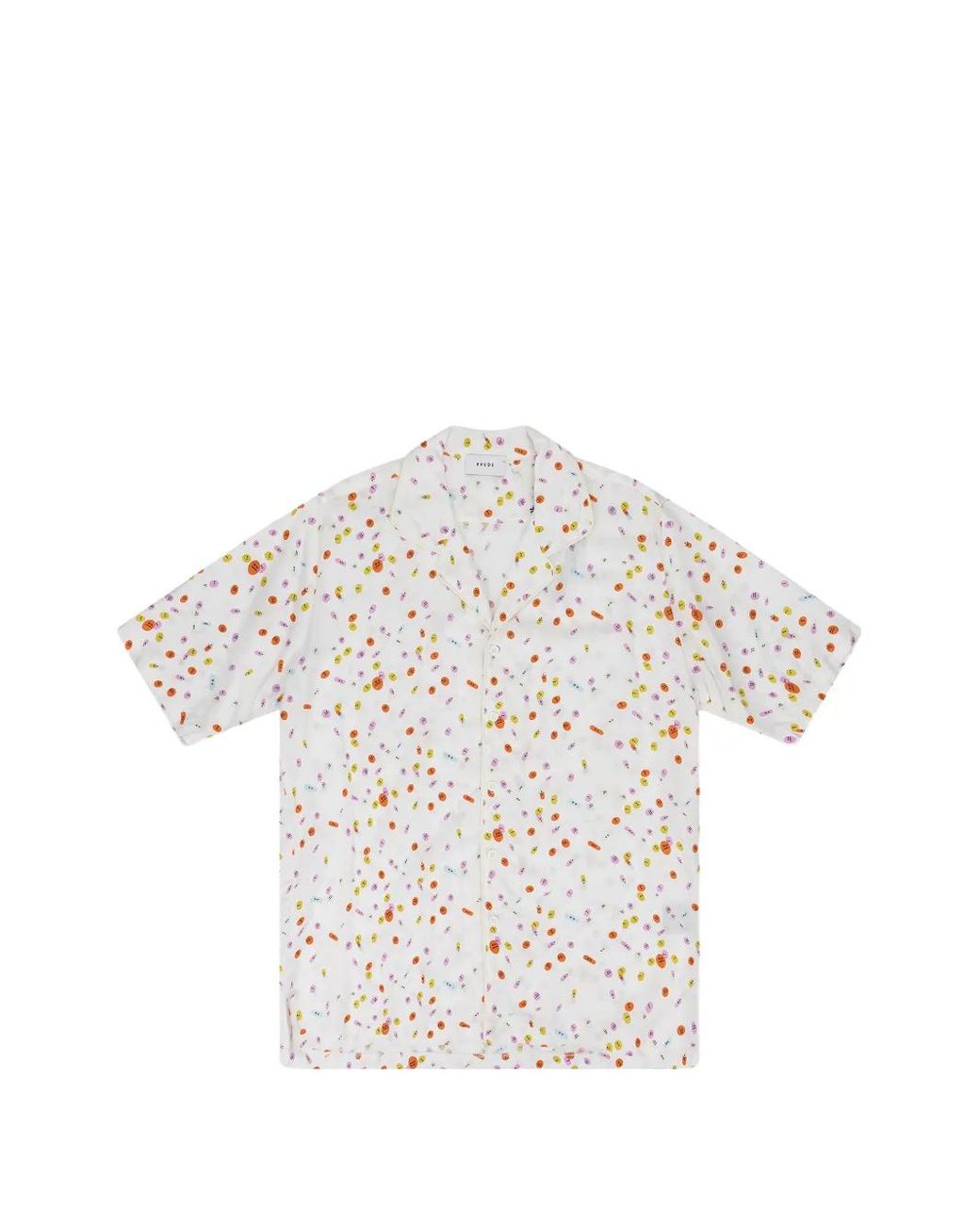 Rhude White Chemise À Imprimé Graphique for men