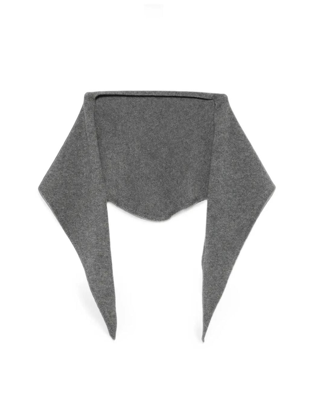 Be You Gray Fine-Knit Triangular Scarf