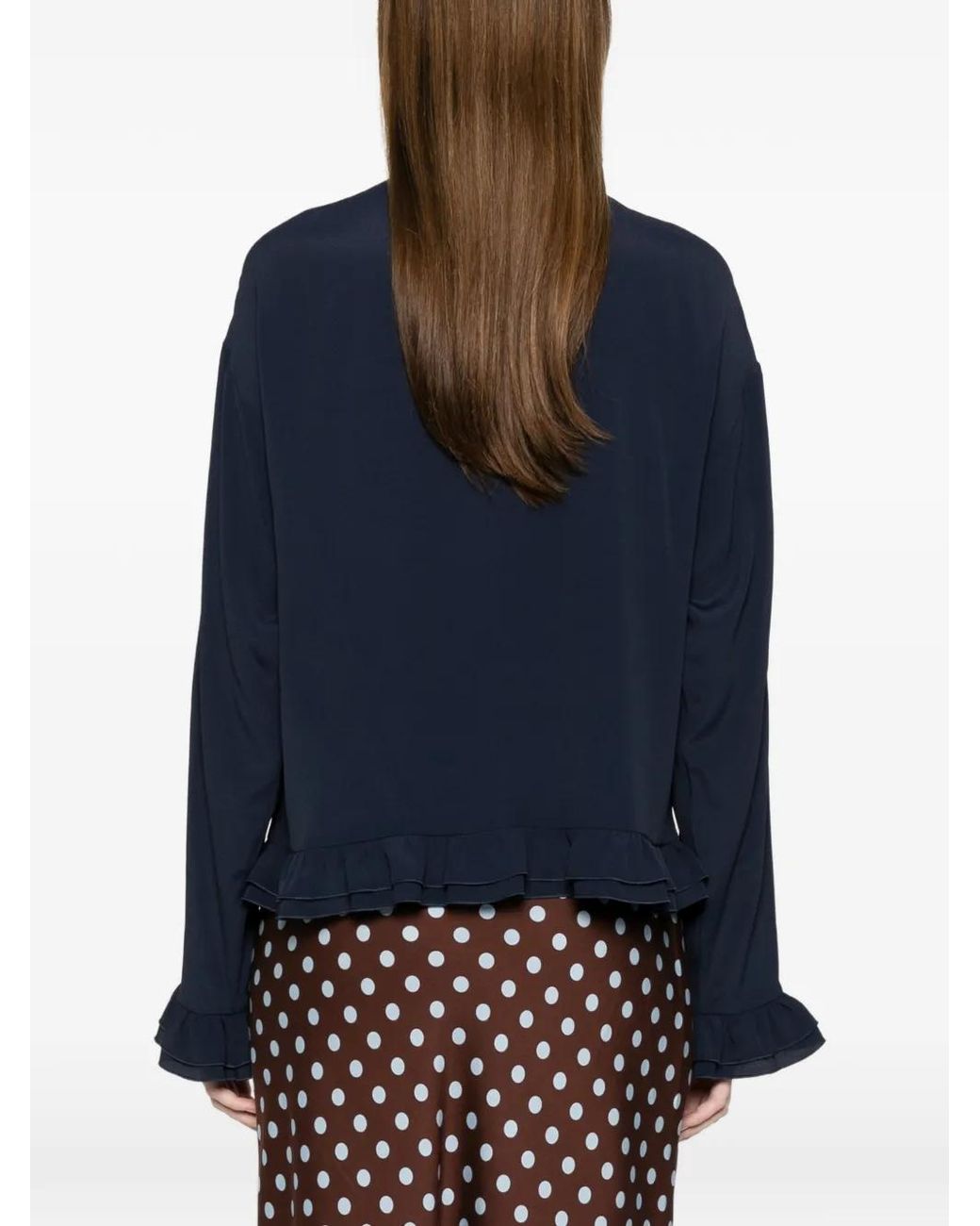 N°21 Blue Ruffled Shirt