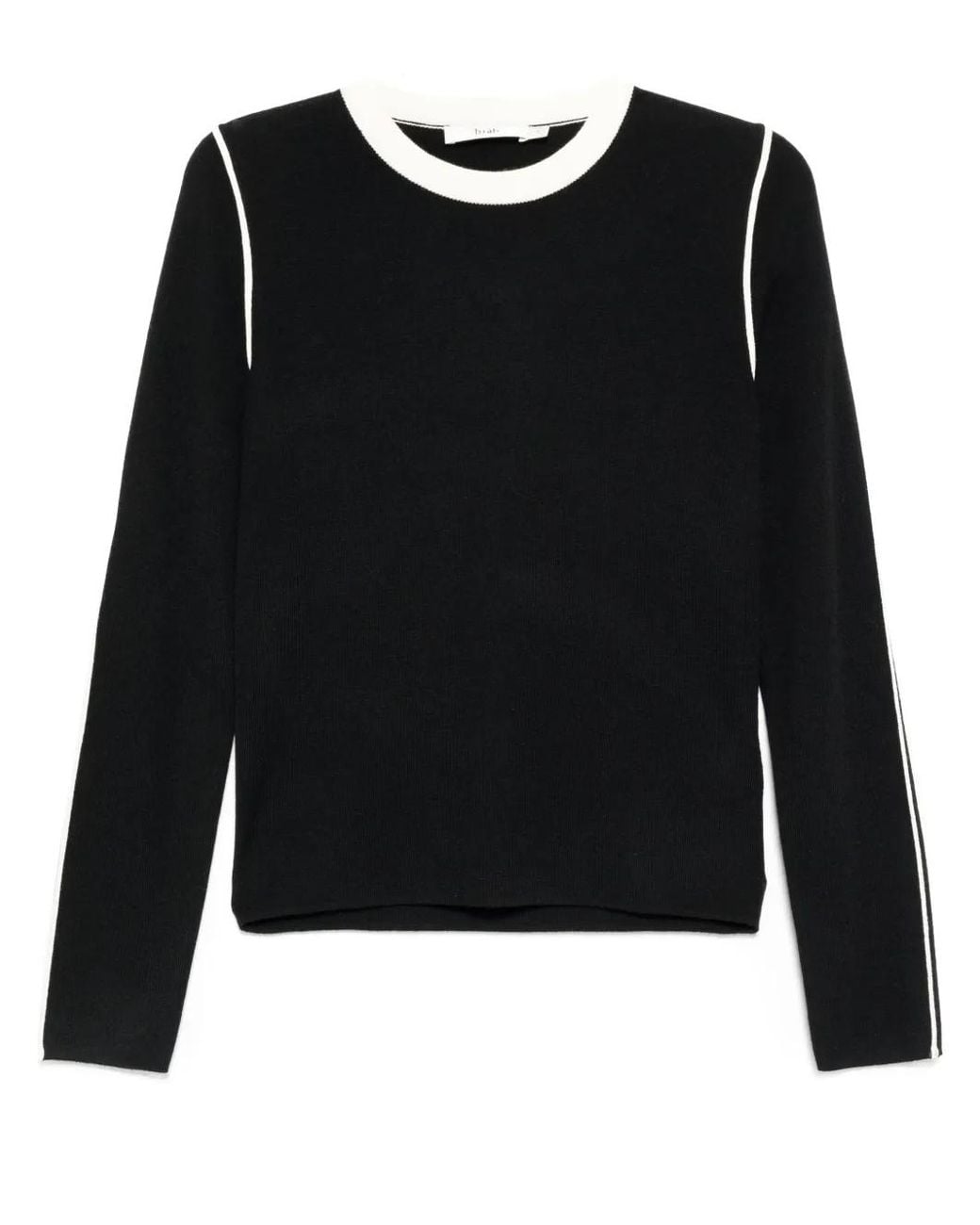 B+ AB Black Contrast Trim Knit Sweatshirt