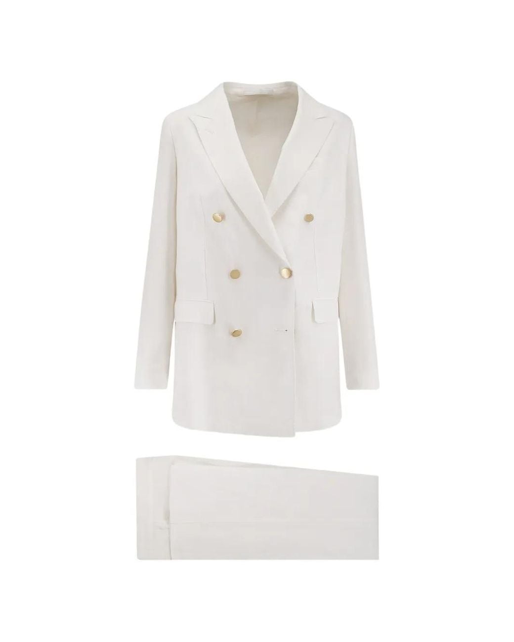 Traje Con Doble Botonadura Tagliatore de color White