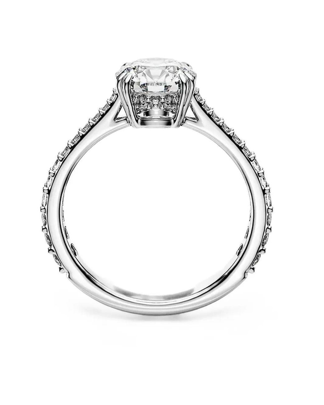 Swarovski White Stilla Crystal-Embellished Cocktail Ring