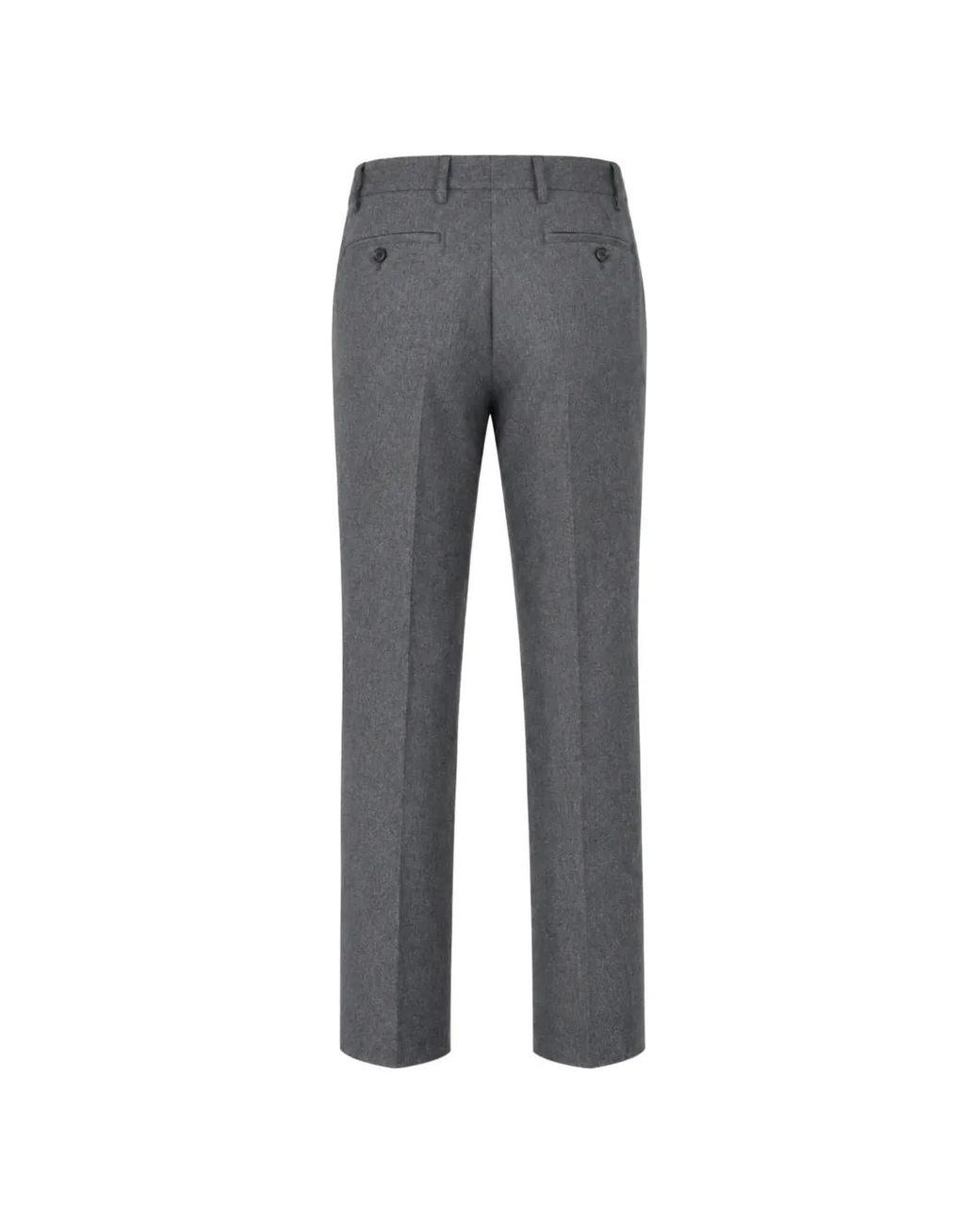 Tombolini Gray Pressed-Crease Trousers for men