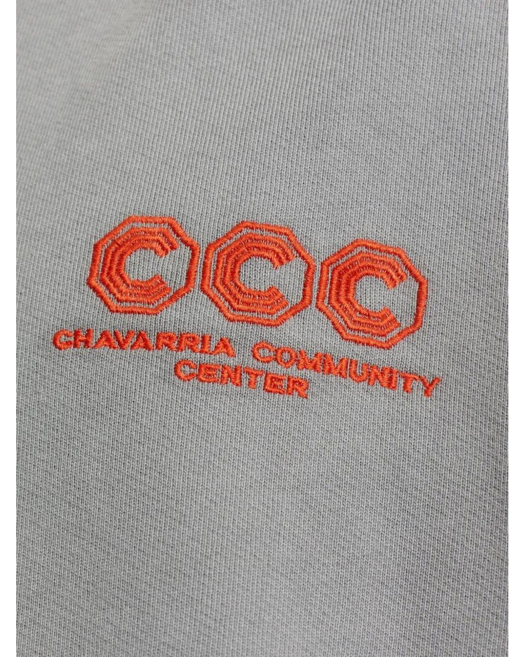 Willy Chavarria Gray Logo-Embroidered Zip-Up Hoodie for men