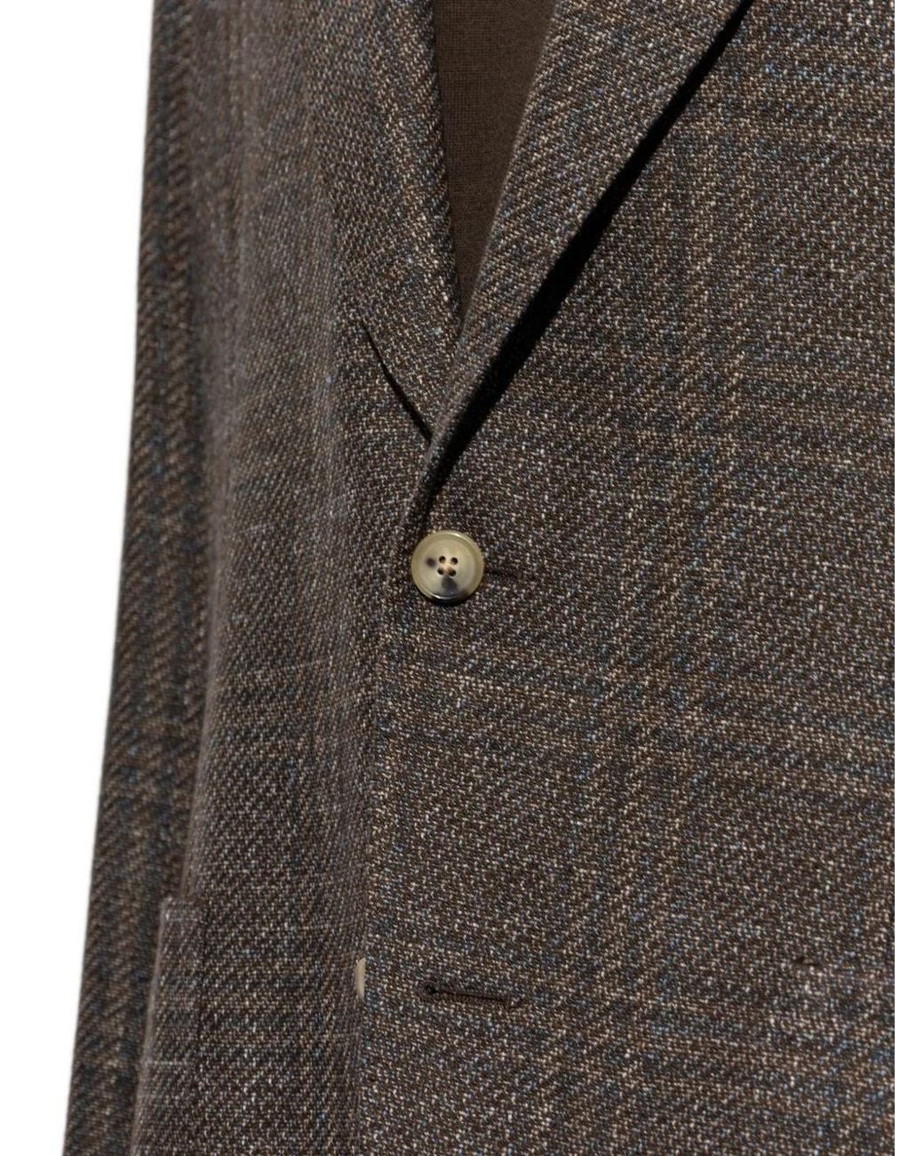 Paul Smith Gray Check Wool Patch-Pocket Buggy-Lined Blazer for men