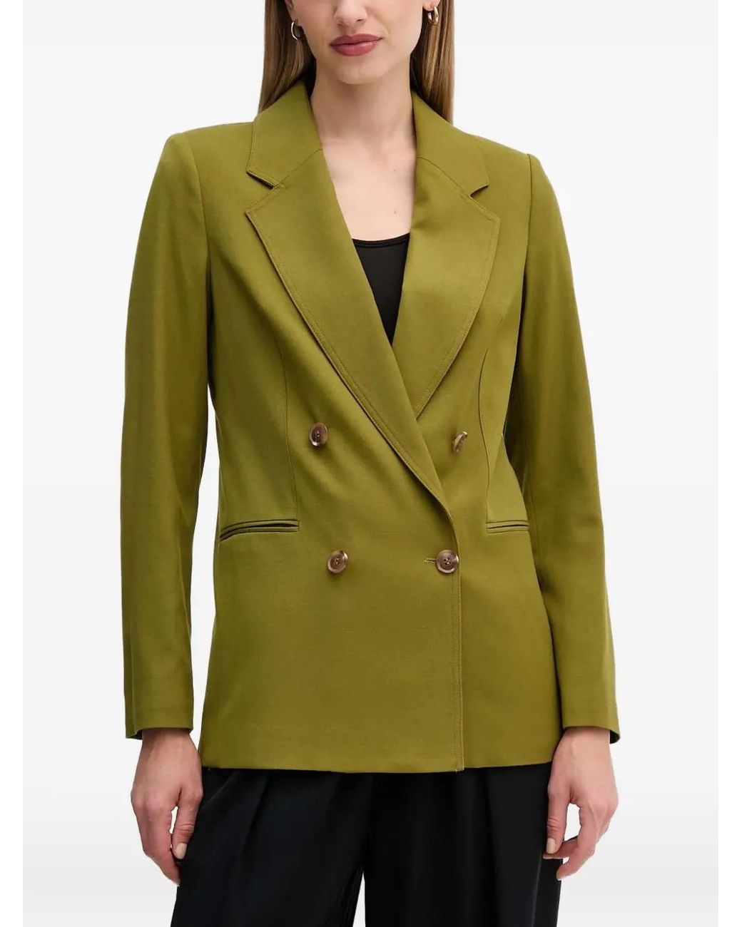 Benetton Green Double-Breasted Blazer