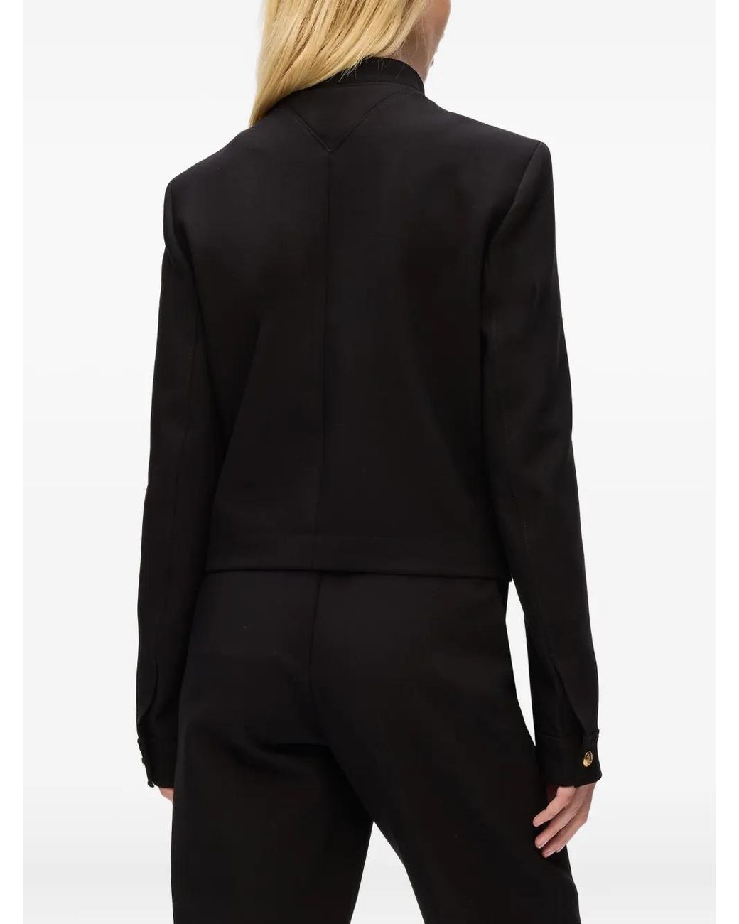 Karl Lagerfeld Black Mock-Neck Jacket
