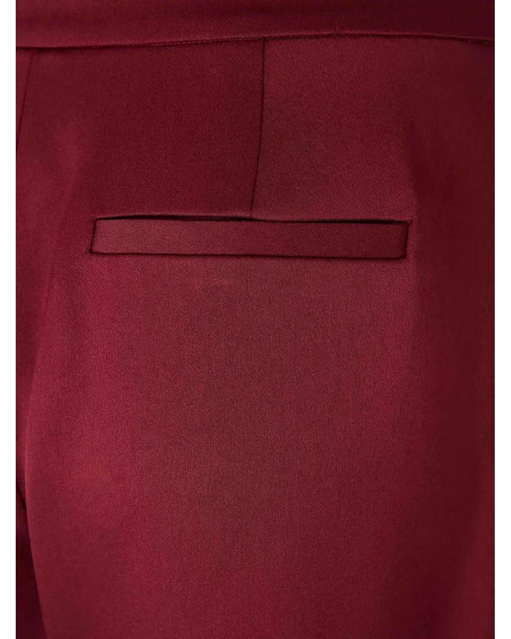 Jonathan Simkhai Red Pleated Wool Trousers