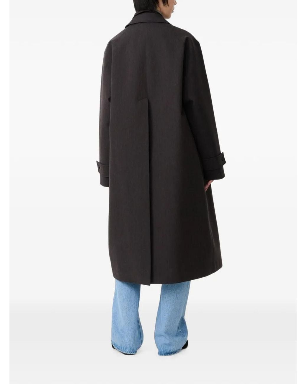 Studio Nicholson Black Holin Oversized Trench Coat