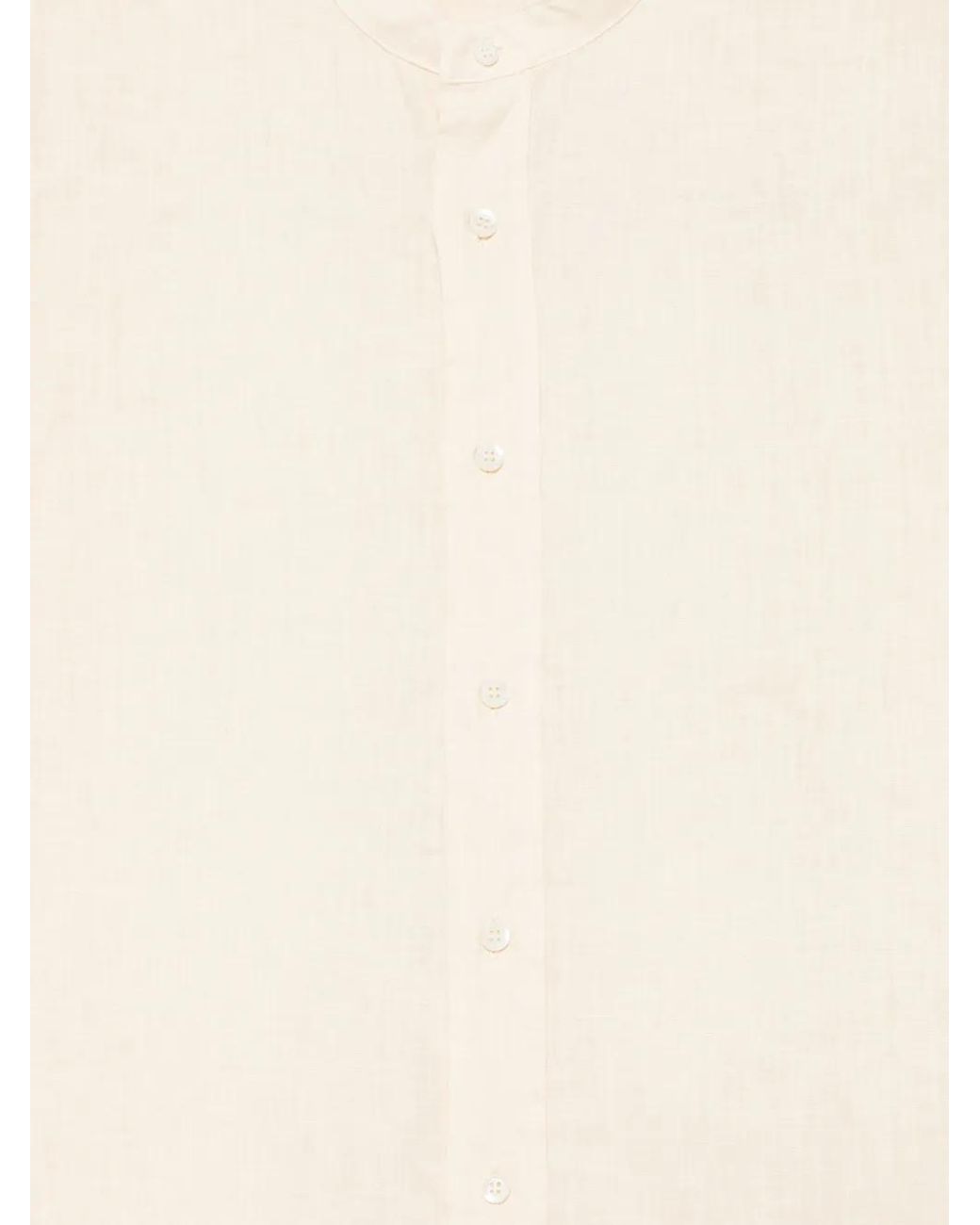 Aspesi White Half-Button Shirt for men