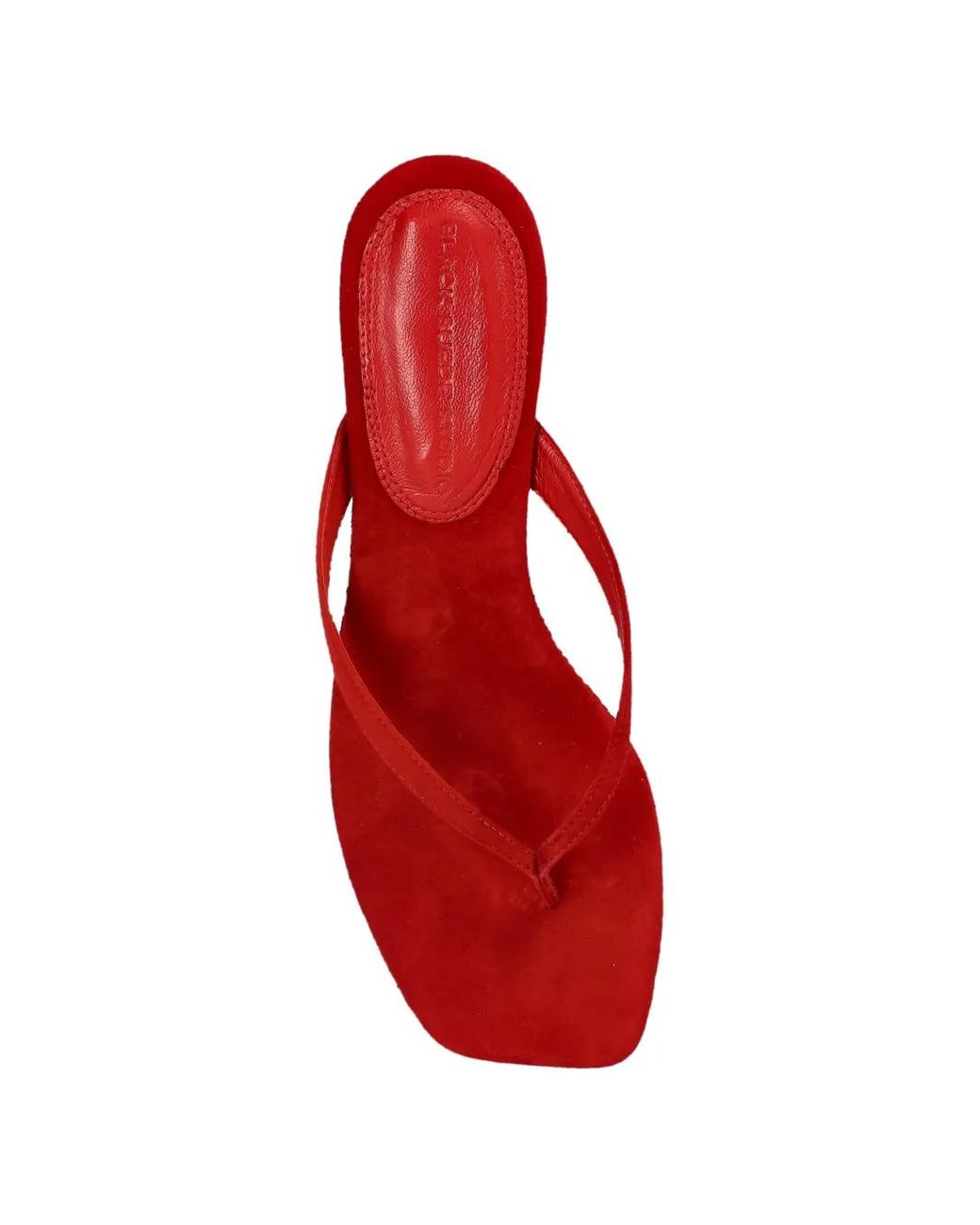 Black Suede Studio Red Kendal 35 Thong-Strap Heeled Sandals