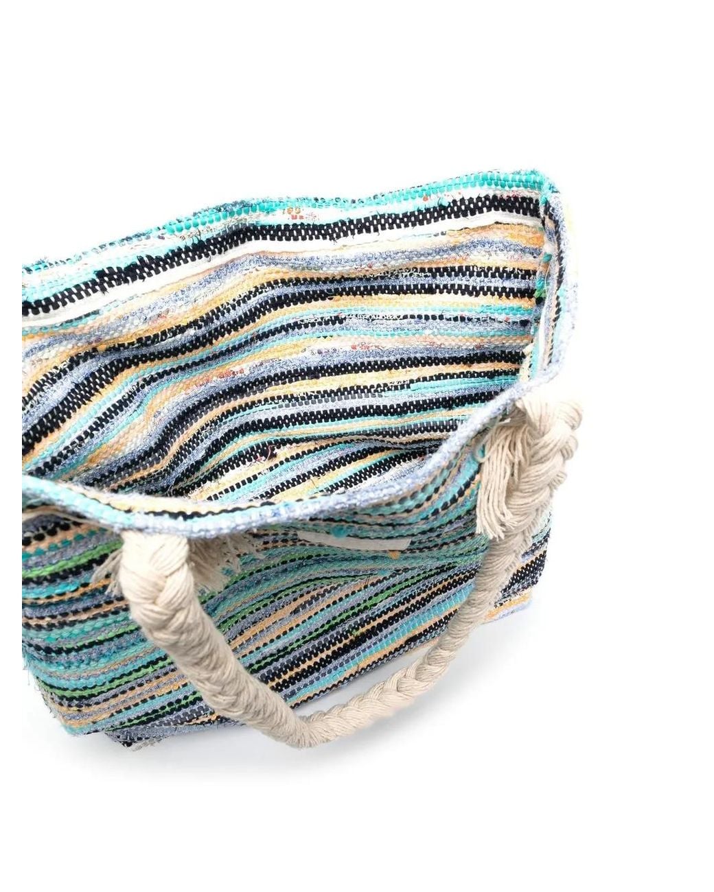 Vilebrequin Blue Woven Rope-Detail Tote