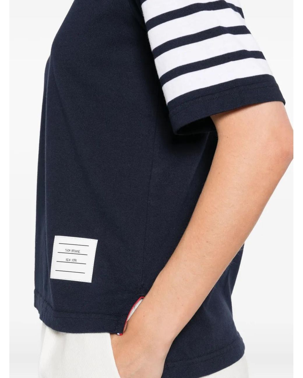 Thom Browne Blue Cotton T-Shirt