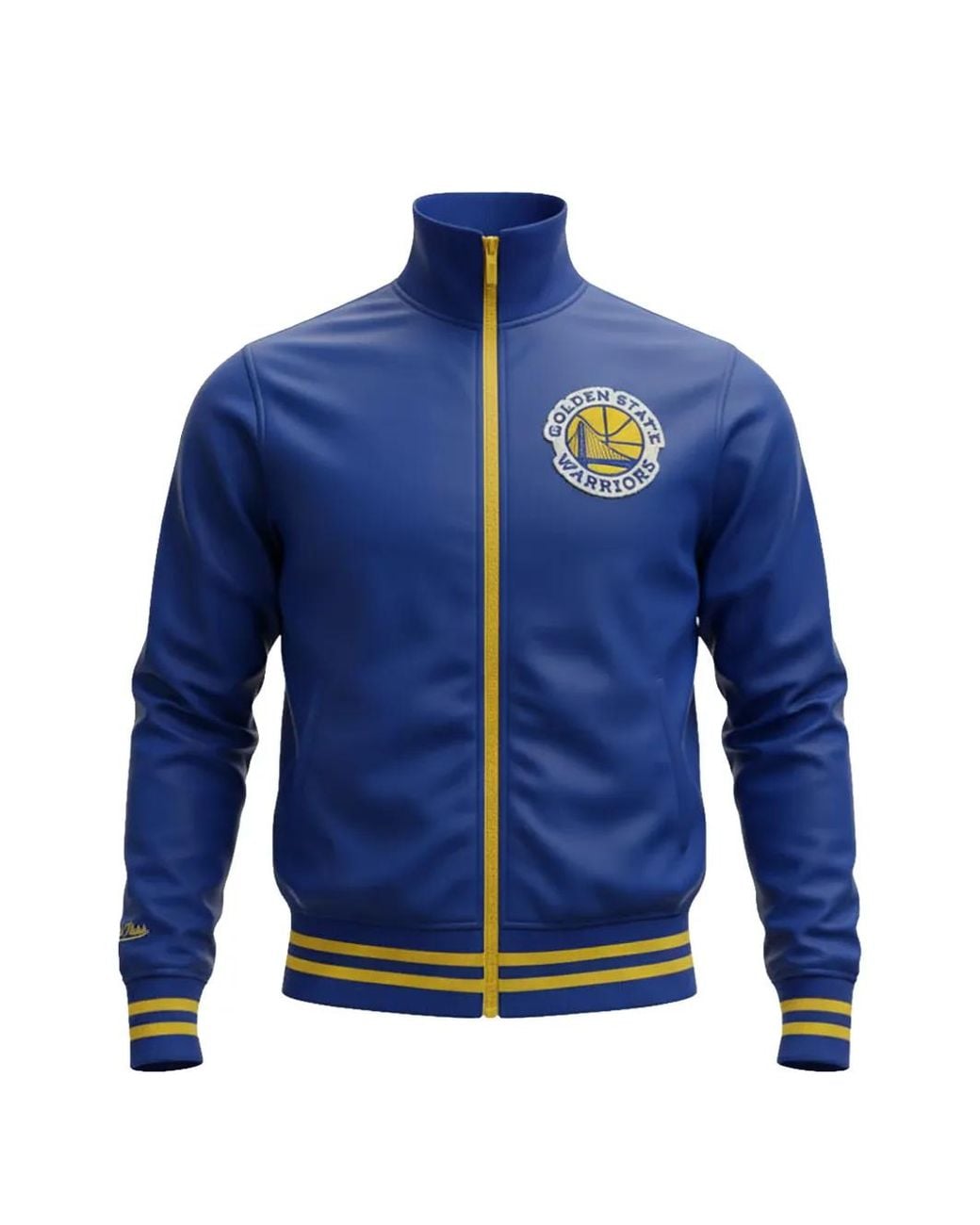 Mitchell & Ness Blue Nba Golden State Warriors Wotrack Track Jacket