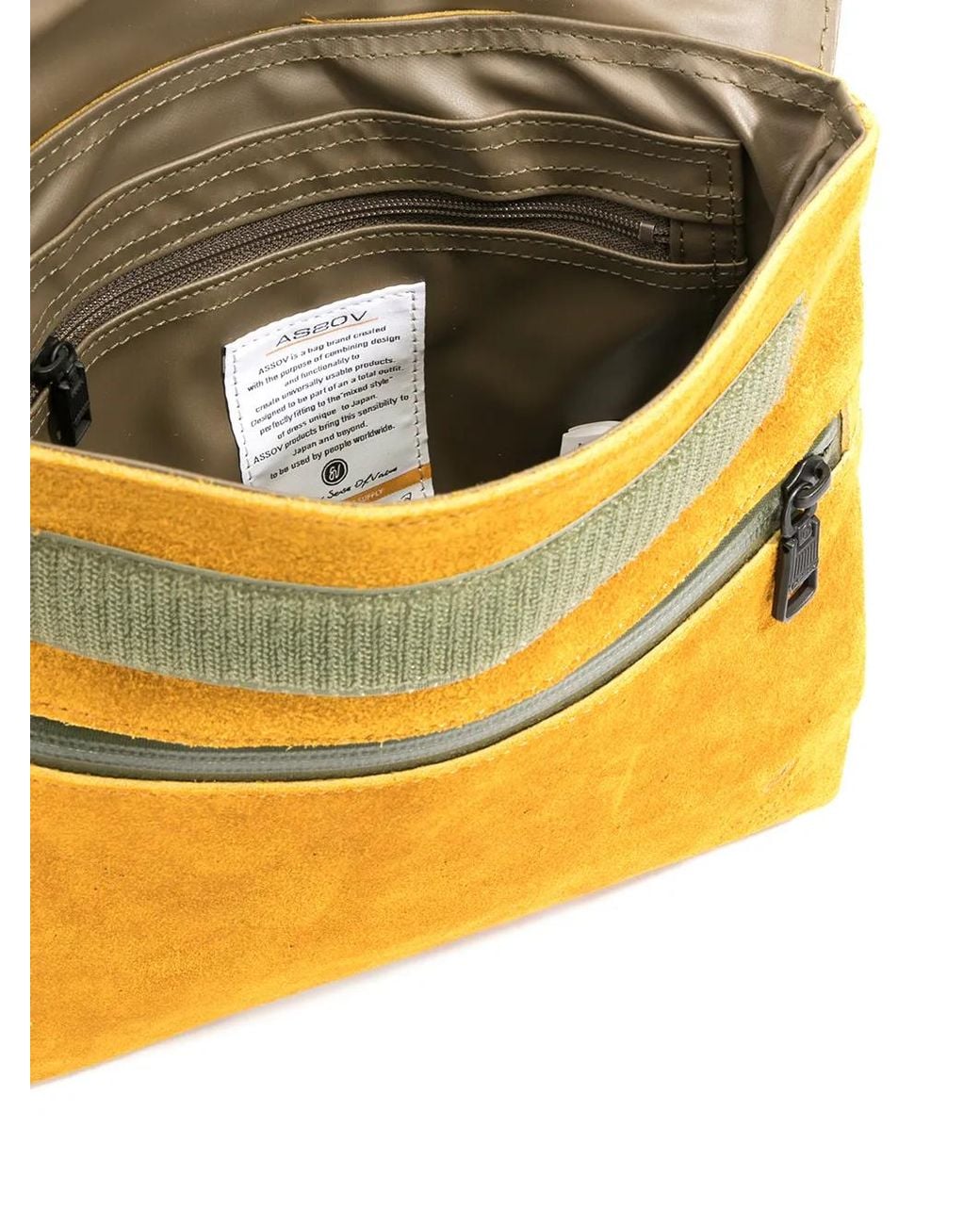 As2ov Orange Flat Shoulder Bag for men