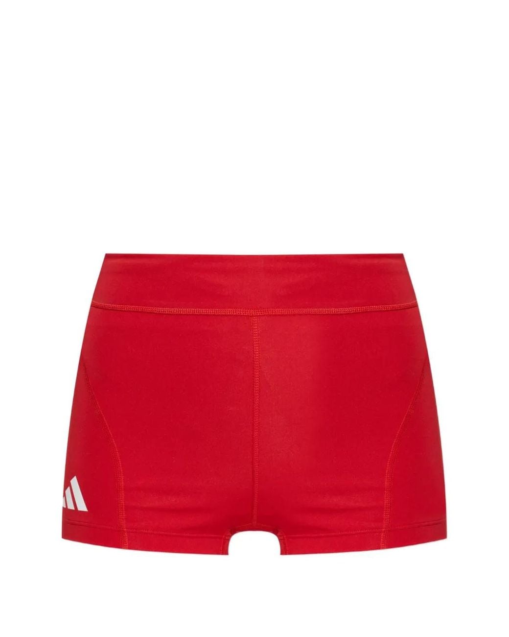 Adidas Red Logo-Print Performance Shorts