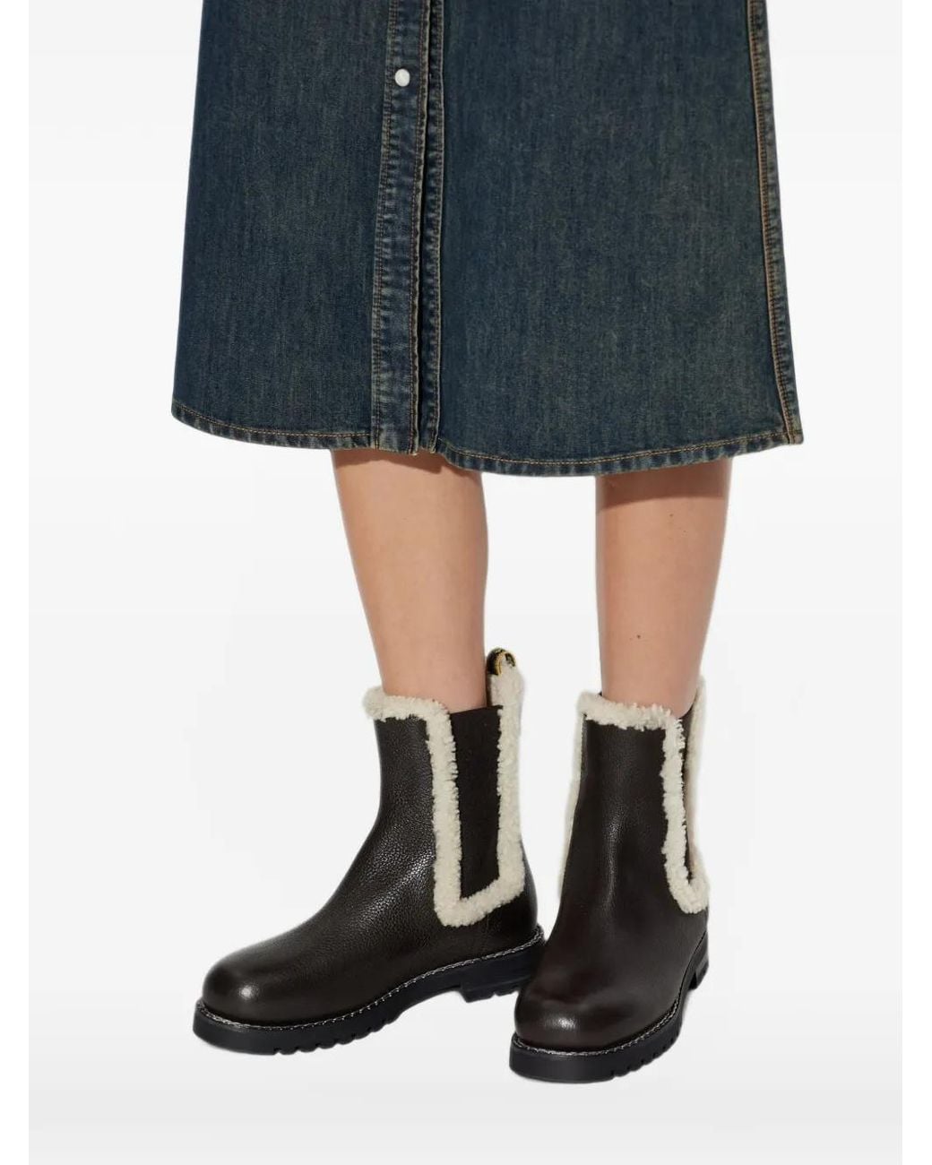Fendi Black Commando Leather Chelsea Boots