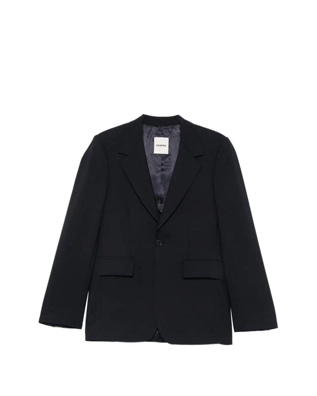 Sandro Black Single-Breasted Blazer for men