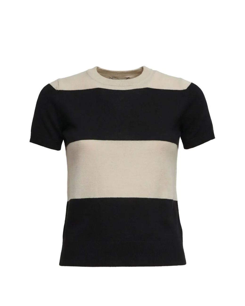 Max Mara Black Striped T-Shirt
