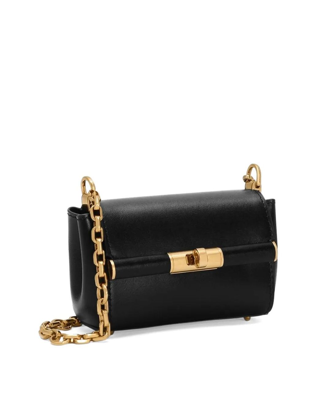 Dolce & Gabbana Black Micro Calfskin Marlene Shoulder Bag