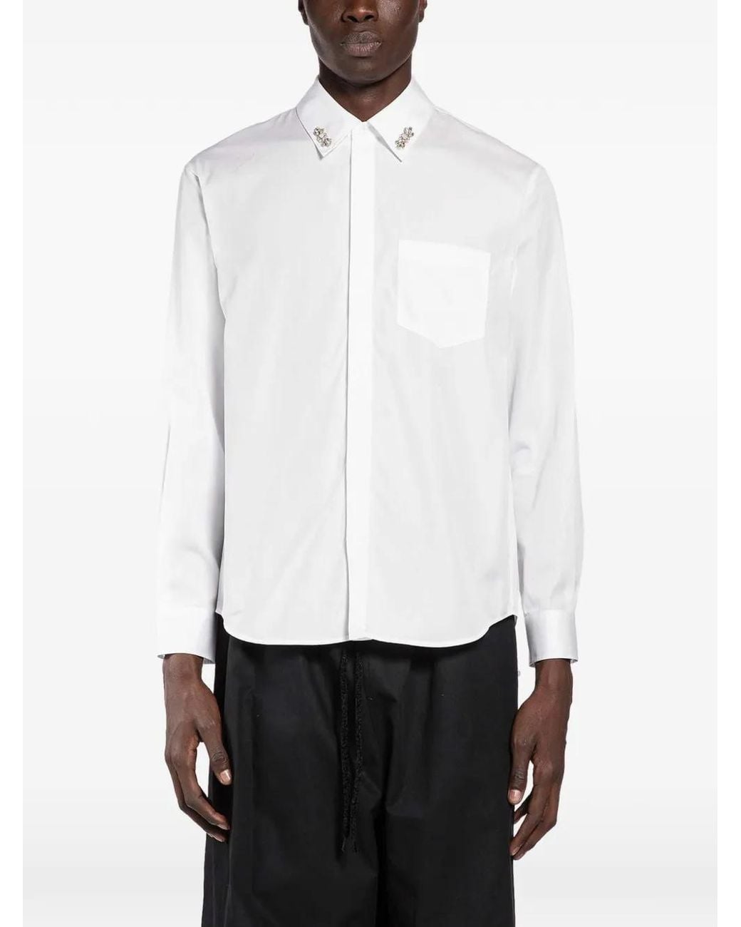 Simone Rocha White Crystal-Embellished Shirt for men
